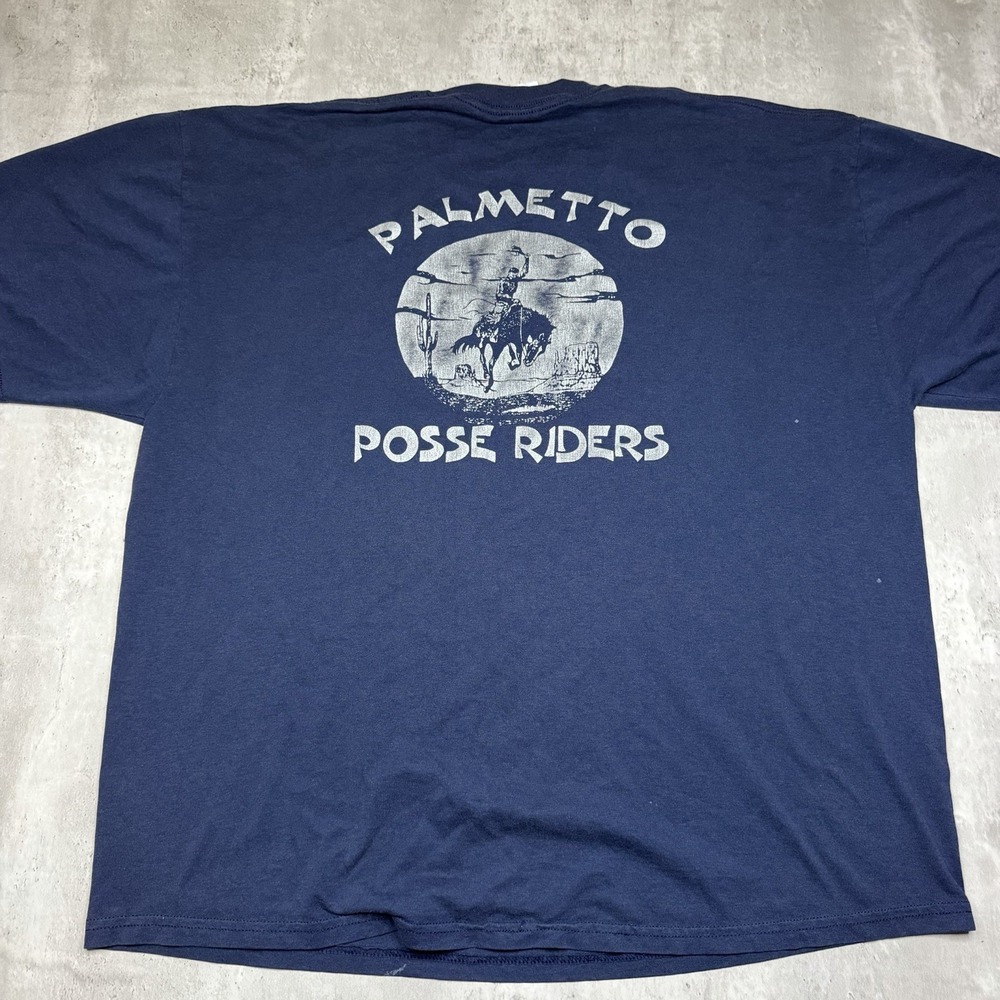 Vintage Palmetto Posse Riders Horse Shirt Rodeo Cowboy Mens XXL Western USA